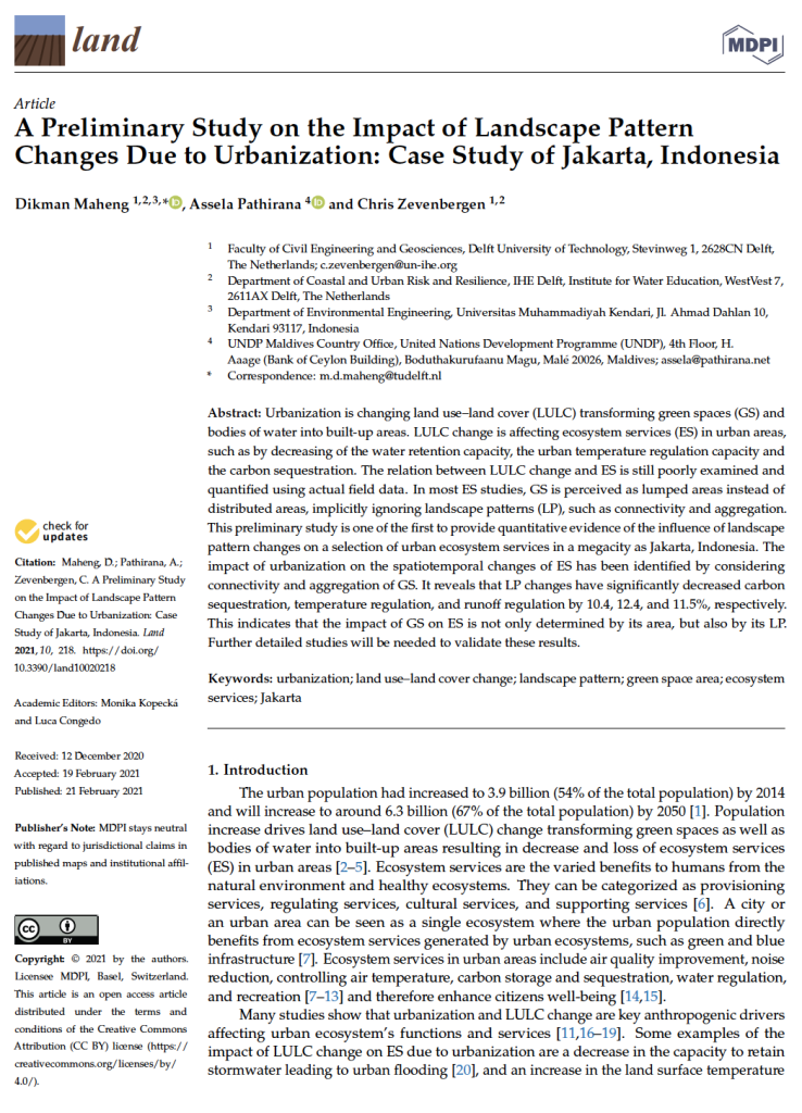 Landscape pattern changes
