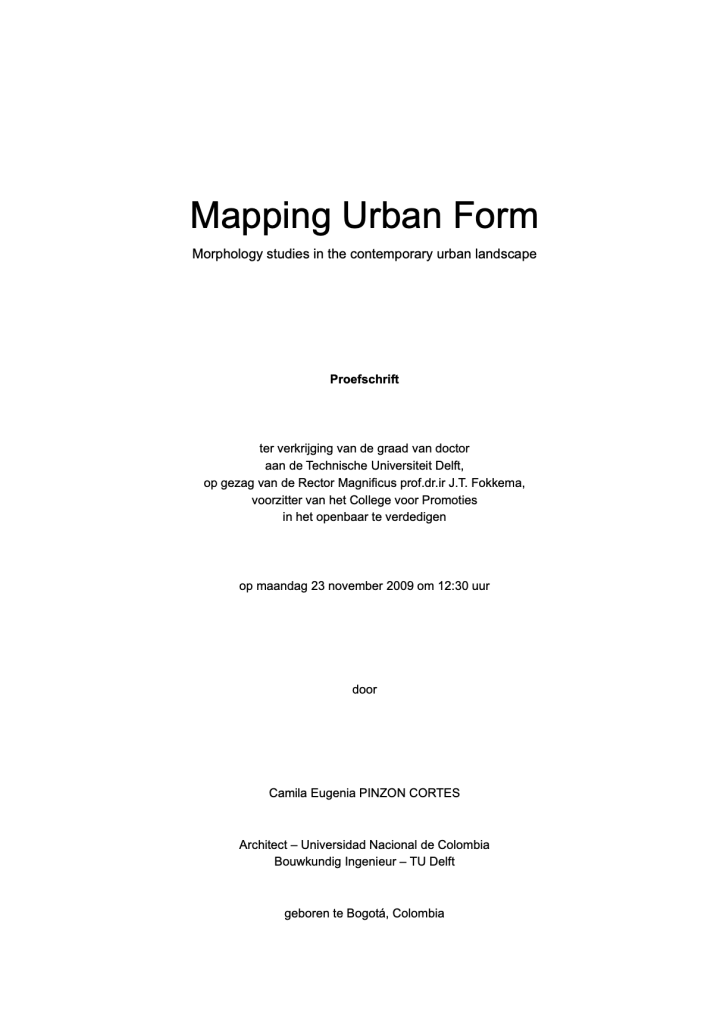 Mapping urban form