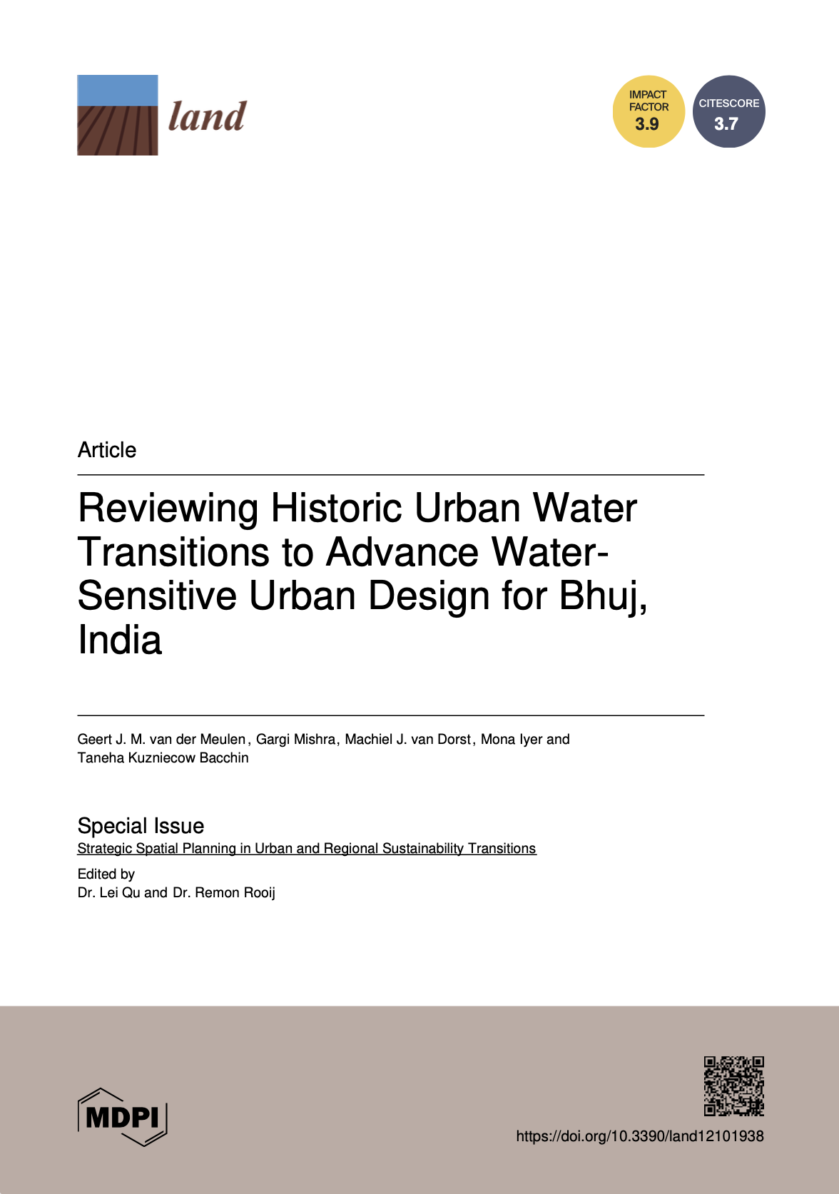 Reviewing Historic Urban Water Transitions to Advance WaterSensitive