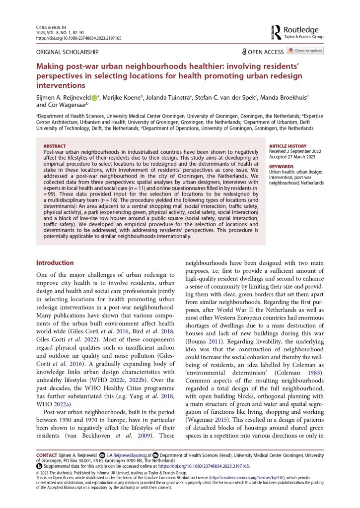 Making post-war urban neighbourhoods healthier