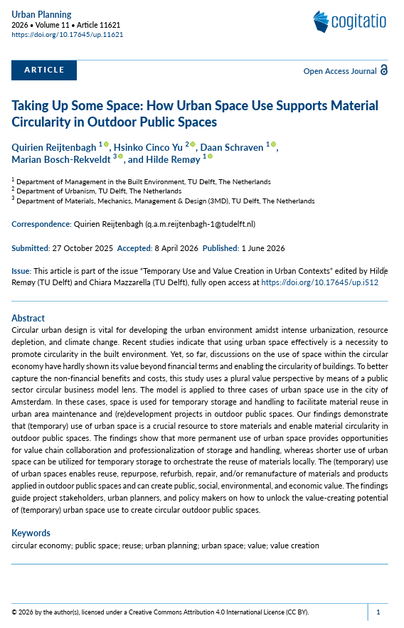 Taking up some space: how urban space use supports material circularity in outdoor public space